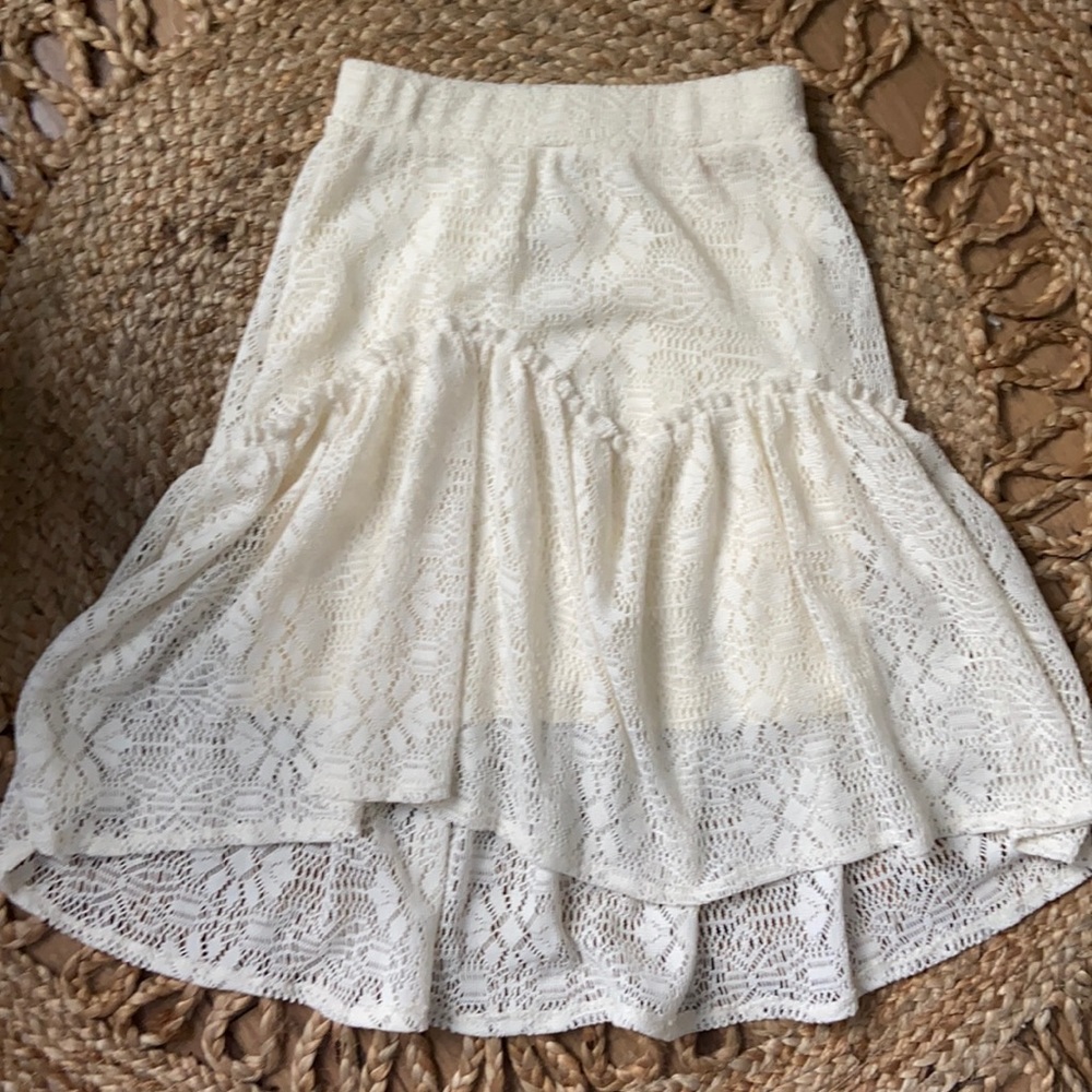 Ivory lace skirt
